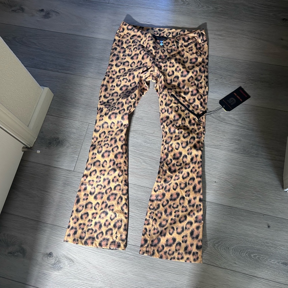 Burton Leopard Print Flare Pants